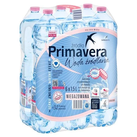 PRIMAVERA Woda źródlana niegazowana (6 x 1,5L) 9 L