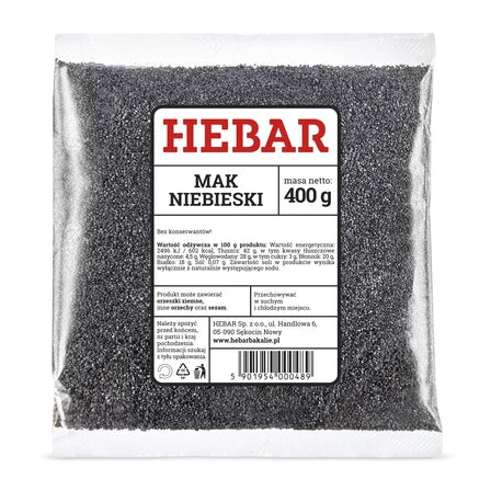 HEBAR Mak niebieski 400 g