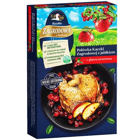 DROSED Połówka kaczki zagrodowej z jabłkiem z glazurą żurawinową (Opakowanie ok. 1kg) 1 kg