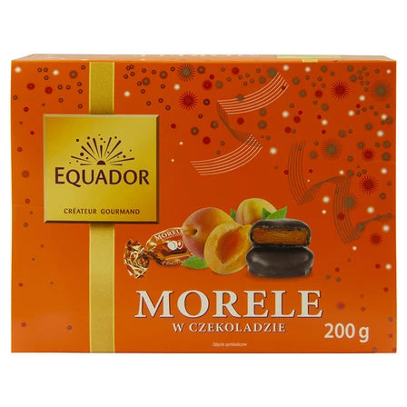 WIODĄCA MARKA Equador Morele w czekoladzie 200 g