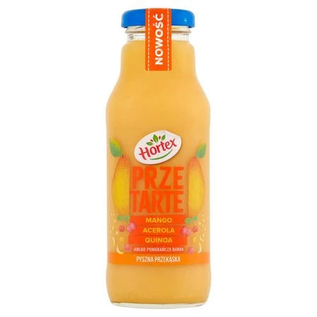 HORTEX Przetarte Premium smoothie jabłko pomarańcza banan mango acerola z dodatkiem quinoa 300 ml