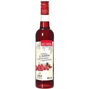 NASZE DOMOWE Syrop z malin z goździkami i cynamonem 400 ml