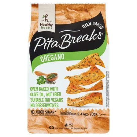HEALTHY HABITS Pita Breaks Przekąska z oregano 70 g