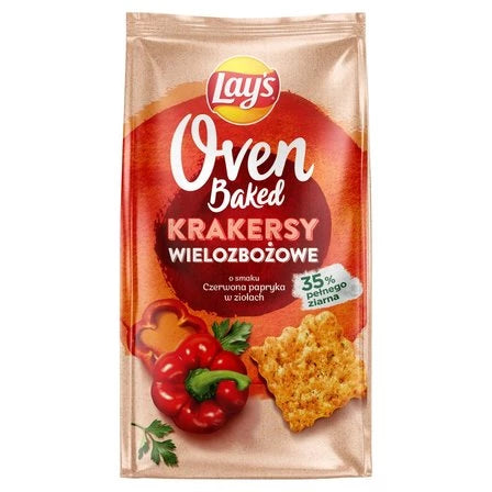 LAY'S Oven Baked Krakersy wielozbożowe o smaku czerwona papryka w ziołach 80 g