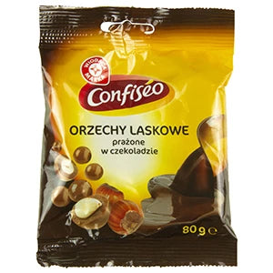 WIODĄCA MARKA Orzechy laskowe prażone w czekoladzie 80 g
