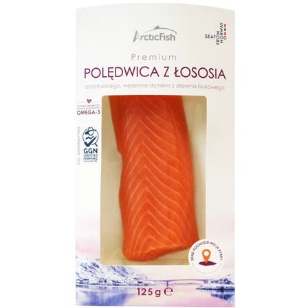 ArcticFish Premium Polędwica z łososia wędzona 125 g