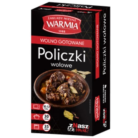 WARMIA Policzki wołowe wolno gotowane (porcja ok. 500g) 1 kg