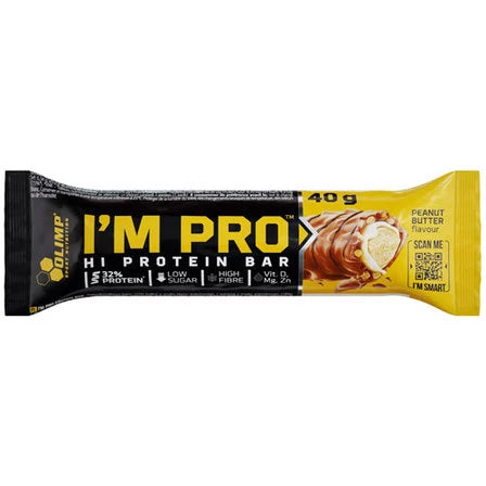 OLIMP I'M PRO Protein Bar Baton wysokobiałkowy smak masło orzechowe 40 g