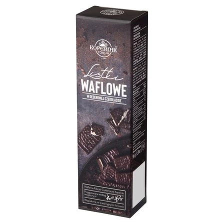 KOPERNIK Z serca fabryki Listki waflowe w deserowej czekoladzie 96 g