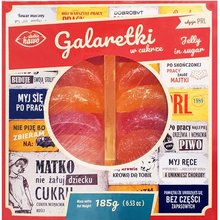 SŁODKIE HAWO Galaretki w cukrze PRL 185 g