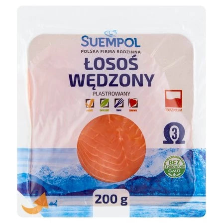 SUEMPOL Łosoś wędzony plastrowany 200 g