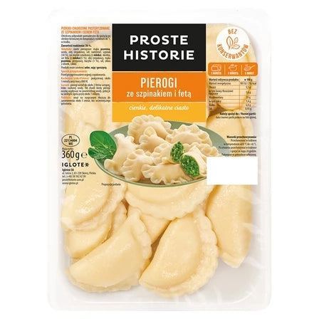 PROSTE HISTORIE Pierogi ze szpinakiem i fetą 360 g