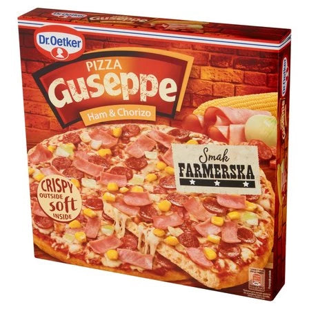 DR. OETKER Guseppe Pizza z szynką i salami chorizo 400 g