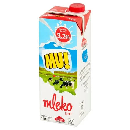 Mu! Mleko UHT 3,2% 1 l 1 L