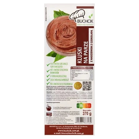 BUCHCIK Kluski na parze z nadzieniem z czekoladą 370 g