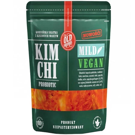 OLD FRIENDS Kimchi Vegan Mild koreańska sałatka z kiszonych warzyw 250 g