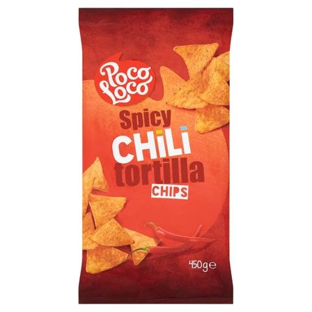 POCO LOCO Chipsy kukurydziane o smaku chili 450 g