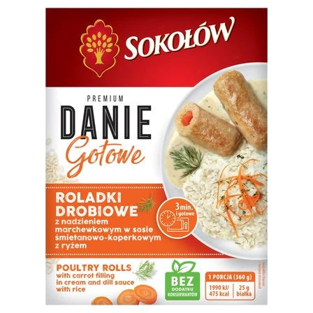 SOKOŁÓW Premium Danie gotowe roladki drobiowe 360 g