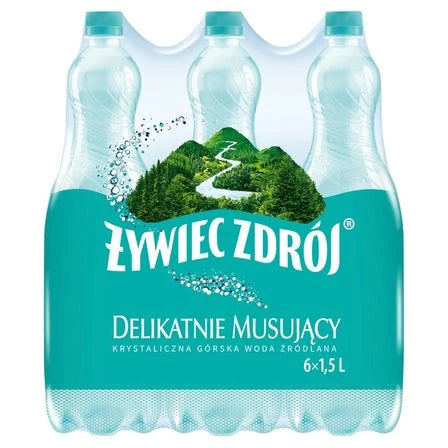 ŻYWIEC ZDRÓJ Woda źródlana lekko gazowana (6 x 1,5 l) 9 L