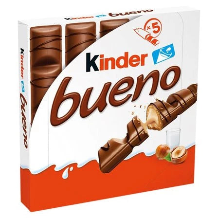 KINDER Bueno Wafel pokryty mleczną czekoladą wypełniony nadzieniem (5 sztuk) 107.5 g