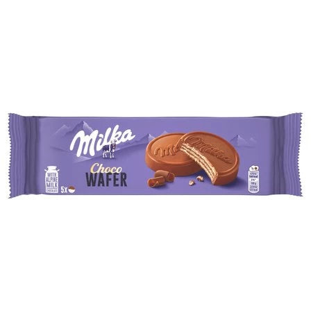 MILKA Choco Wafer Wafelek z kremem kakaowym oblany czekoladą mleczną (5 x 30 g) 150 g