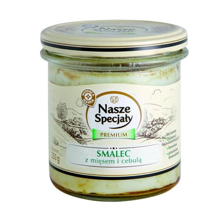 WIODĄCA MARKA Nasze Specjały Smalec z mięsem i cebulą 250 g