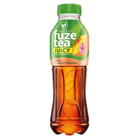 FUZETEA Juicy Napój niegazowany o smaku brzoskwini i hibiskusa 500 ml