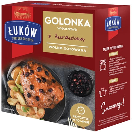 ŁUKÓW Golonka wieprzowa z żurawiną wolno gotowana (porcja ok. 720-1100g) 1 kg