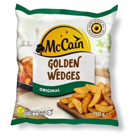 McCain Golden Wedges Cząstki ziemniaka ze skórką 750 g