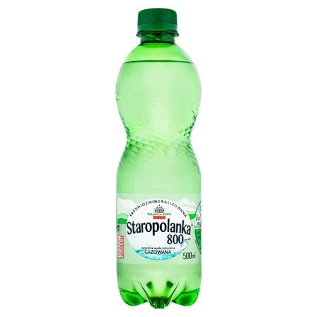 STAROPOLANKA 800 Naturalna woda mineralna średniozmineralizowana gazowana 500 ml