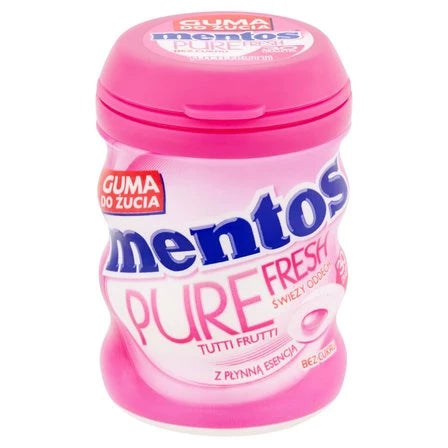 MENTOS Pure Fresh Tutti Frutti Guma do żucia bez cukru (30 sztuk) 60 g