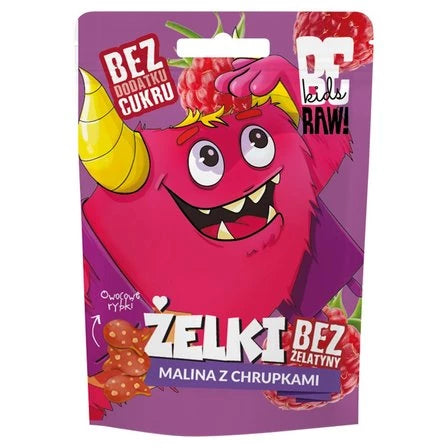 BE RAW! Kids Żelki malina z chrupkami 35 g