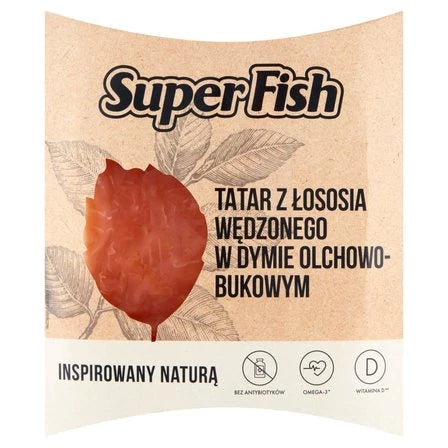 SUPERFISH Tatar z łososia wędzonego w dymie olchowo-bukowym 150 g
