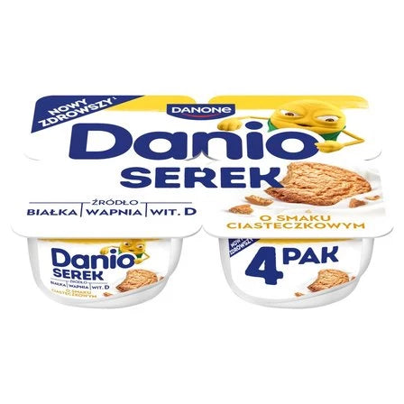 DANIO Serek homogenizowany o smaku ciasteczkowym (4 x 130 g) 520 g