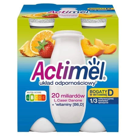 ACTIMEL Mleko fermentowane o smaku wieloowocowym (4 x 100 g) 400 g