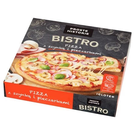 PROSTE HISTORIE Bistro Pizza z szynką i pieczarkami 420 g