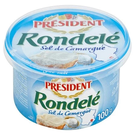PRESIDENT Rondelé Sel de Camargue Puszysty serek twarogowy 100 g