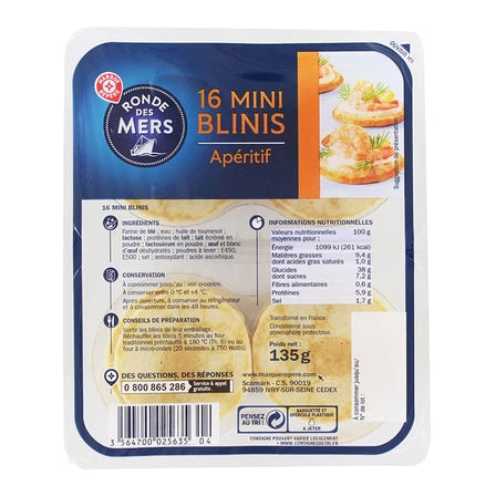 WIODĄCA MARKA Ronde des Mers Mini bliny (16 szt.) 135 g