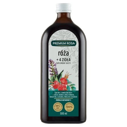 Premium Rosa Sok DZIKA RÓŻA + 4 ZIOŁA 500 ml