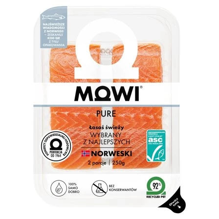 MOWI Pure Łosoś świeży (2 sztuki) 250 g