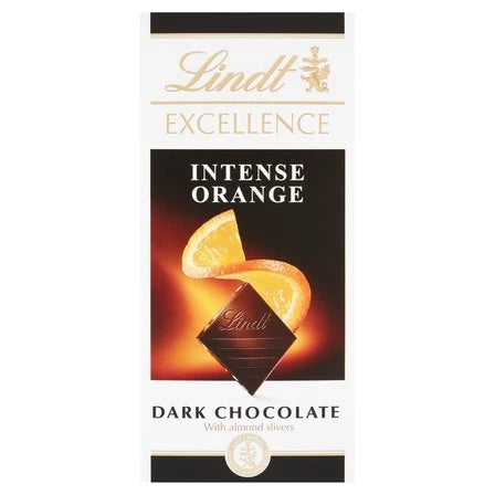 LINDT Excellence Czekolada ciemna z pomarańczą i migdałem 100 g