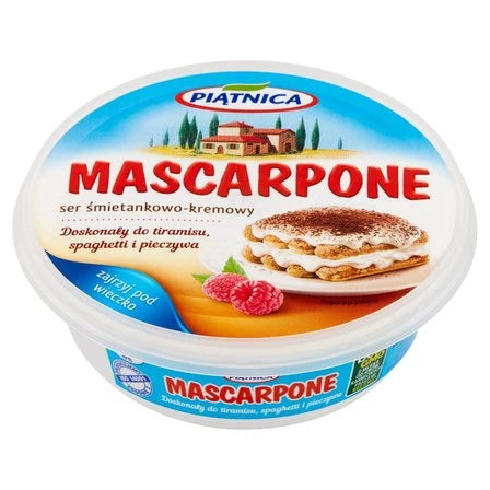 PIĄTNICA Mascarpone Ser śmietankowo-kremowy 250 g