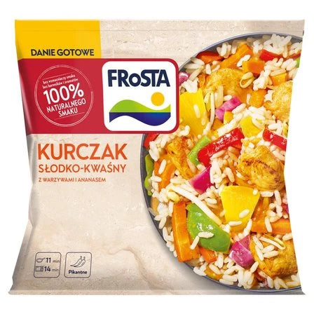 FROSTA Kurczak słodko-kwaśny z warzywami i ananasem 450 g