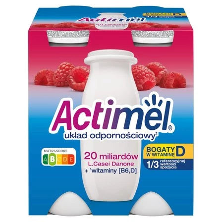 ACTIMEL Mleko fermentowane o smaku malinowym (4 x 100 g) 400 g