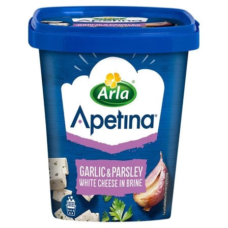 ARLA Apetina Ser biały typu śródziemnomorskiego w zalewie solankowej z czosnkiem i pietruszką 410 g