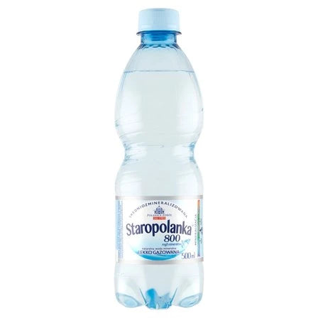 STAROPOLANKA 800 Naturalna woda mineralna średniozmineralizowana lekko gazowana 500 ml