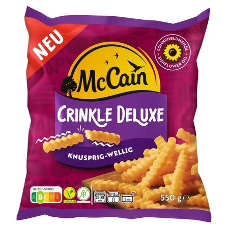 MCCAIN Crinkle Deluxe Karbowane frytki w chrupiącej otoczce 550 g