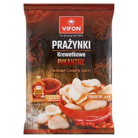 VIFON Prażynki krewetkowe pikantne o smaku chili 100 g