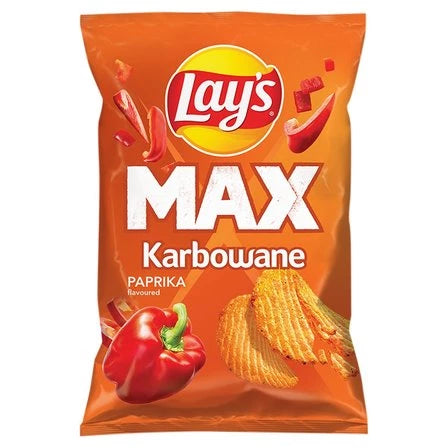LAY'S Max Chipsy ziemniaczane karbowane o smaku papryki 190 g