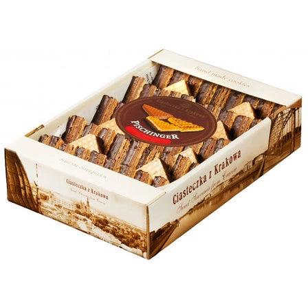 CIASTECZKA Z KRAKOWA Pischinger czekoladowy ze skórką pomarańczową 300 g